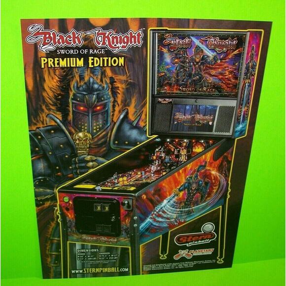 Black Knight Sword Of Rage Premium Edition Pinball FLYER Original Game Promo - Picture 1 of 6